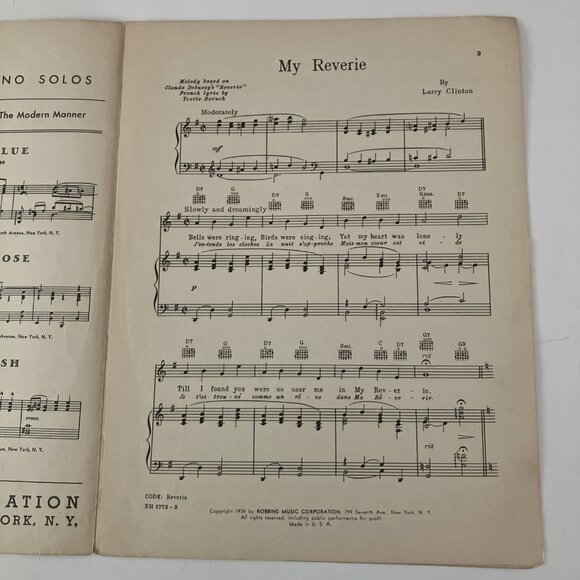 1930s Vintage Sheet Music Tommy Dorsey, Jeanette MacDonald, Hoagy Carmichael - Picture 14 of 16